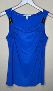 Kenneth Cole Women’s Top Tank Blue Cowl Fancy Size Small - Picture 1 of 10