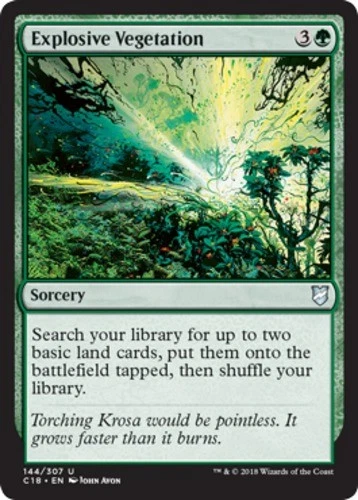 x1 Explosive Vegetation - Commander 2018 - NM - MTG - Image 1 of 1