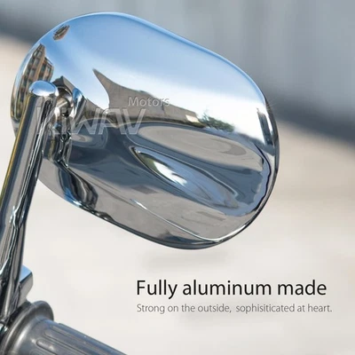 Bar end mirror STARK sleek chrome 6mm for Triumph Thruxton 900 Carb Thunderbird - Image 1 of 4