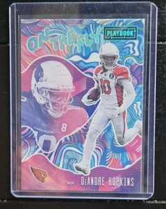 Panini Playbook 2021 DeAndre Hopkins On The Fly Sparkle SSP OTF-4 - Imagen 1 de 2