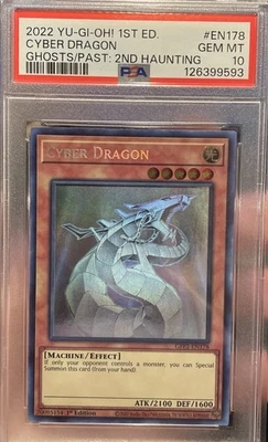 PSA 10 CYBER DRAGON GHOST GFP2-EN178 GHOST/PAST 2ND HAUNTING ENGLISH 2022 1st Ed - Image 1 of 2