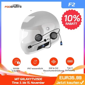 FOD F2 Motorrad Intercom Headset Wireless 5.4 Kommunikationssystem 1000M 2 Way - Bild 1 von 17