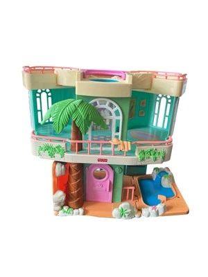 Mattel 2000 Fisher Price Sweet Streets BEACH HOUSE Vintage Take & Play Foto 1 de 4