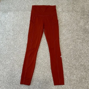 Lululemon Athletica Fast and Free Tight II Cayenne taglia 2 Nulux non riflettente - Foto 1 di 9