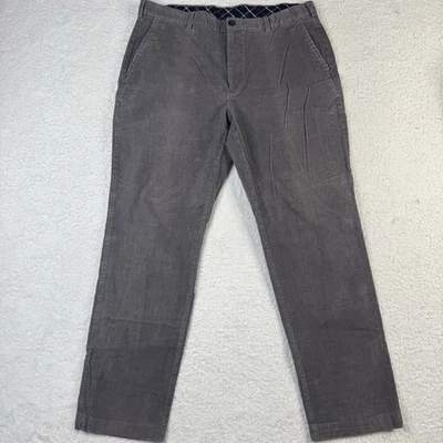 Brooks Brothers Clark Corduroy Pants Gray Chino - Men's Size 40x32 (Fits 38x31) - Image 1 of 4