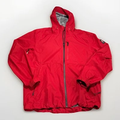 Chic-Fil-A Team Jacket Sz M Red Waterproof Breathable Hooded Employee Jacket - Image 1 of 4