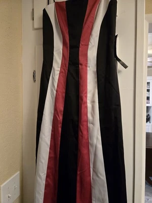 Маскарад розовый черный белый атласное платье 13/14 M/L выпускного вечера свадебное платье новый с Ярлыками - Изображение 1 из 4