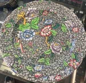 Vintage seltener Copeland Spode grüner Chintz 10,5" Teller - Bild 1 von 2