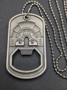 Oakley Dog Tag Bottle Opener Pendant On 30" Ball Chain Necklace - Picture 1 of 10