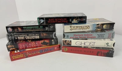 Lot 9 VHS All factory Sealed video tapes  no rips on the wrap or damage corners Foto 1 de 4