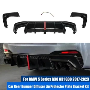 Rear bumper diffuser lip for BMW G30 G31 G38 M550i 2017-2023 2019 black - Picture 1 of 11
