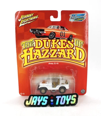 Jeep CJ-5 The Dukes of Hazzard 1:64 Diecast Johnny Lighting New on Card - Image 1 of 4