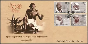 Fiji 150th Anniversary Of Gandhi Set Of 4 Stamps First Day Cover - Picture 1 of 1