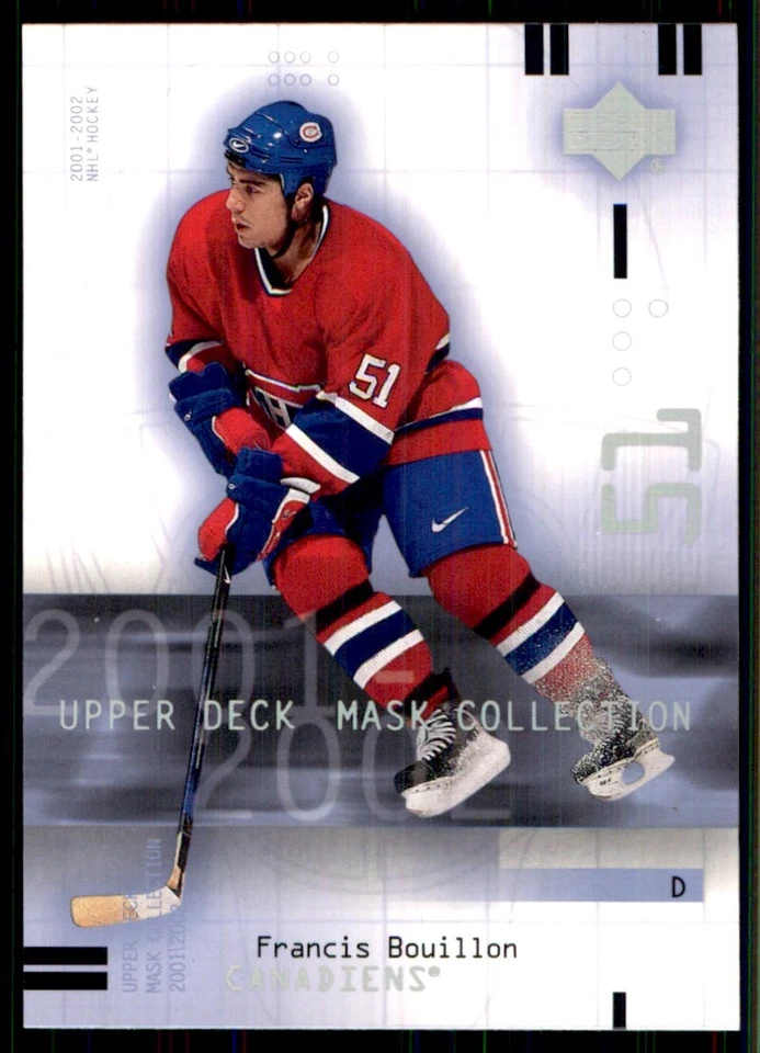2001-02 Upper Deck Mask Collection Francis Bouillon Montreal Canadiens #51 - Image 1 of 2