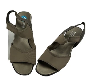 Munro American Taupe Brown Summer Block Heeled Sandal Size 9W - Picture 1 of 10