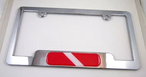 Diver Diving Diver ABS Chrome Plated License Plate Frame free caps and washers - Bild 1 von 5