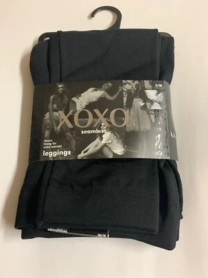 Leggings sin costuras XOXO S/M forro polar leggings para mujer negros lisos nuevos con etiquetas $30 Foto 1 de 4