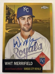 2022 Topps Chrome Platinum Anniversary Whit Merrifield Auto Autograph Gold # /50
