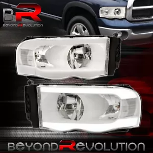 For 2002-2005 Ram 1500 LED DRL Head Lamp Lights Upgrade Left+Right White Housing - Picture 1 of 6