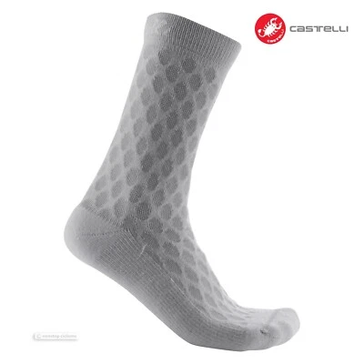 Calcetines de ciclismo Castelli SFIDA 13 de lana para mujer: GRIS PLATEADO/BLANCO - Un par Foto 1 de 2