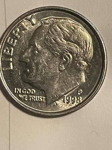 1998 P Roosevelt dime DDO Cover