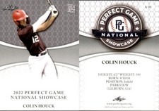 COLIN HOUCK 2022 LEAF PERFECT GAME "National Showcase" ROOKIE CARD! #A-23