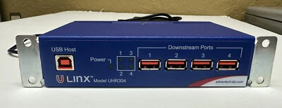 B&B Electronics UHR304 Industrial 4-Port USB Full Speed Isolated Hub Tested DIN - Image 1 of 4
