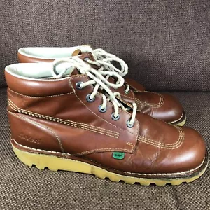 Kickers Kick OKMHBO Mens Leather Chukka Boots, Brown - Size 11 Uk 46 Eu - Picture 1 of 21