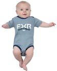 FXR Podium 23 Infant Short Sleeve Onesie Light Gray/Dark Steel
