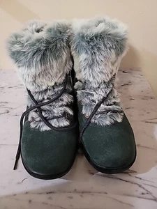 Bearpaw Serenity Damen Winter Schnee Stiefel dunkelgrün Wollfutter Schnürung, Größe 11 - Bild 1 von 13