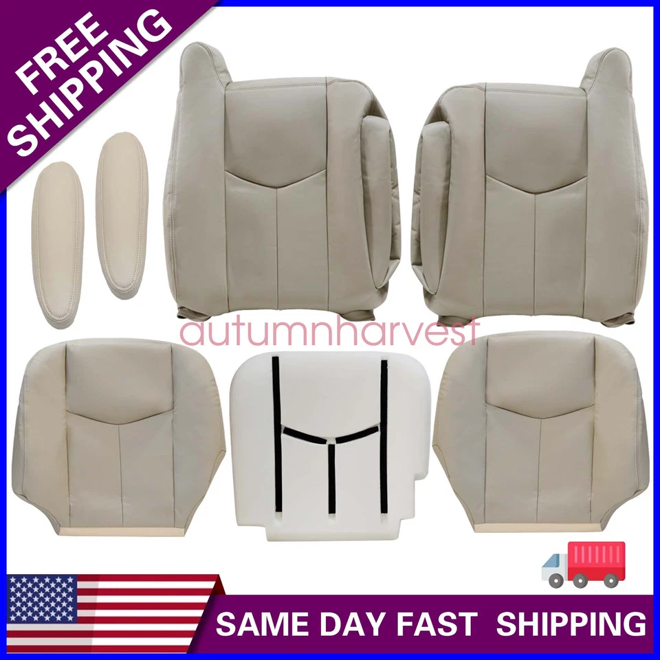 For 2003-2006 Chevy Suburban 1500 2500 Front Leather Seat Cover & Foam Cushion - Image 1 of 4