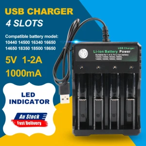 4.2V 1000mA 4Slots Independent Li-ion Battery USB Smart Charger Indicator - Picture 1 of 8