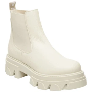 Steve Madden Mujer Chelsea Suela Gruesa Botas Mezcla Cuero de Tacón sin Cordones - Imagen 1 de 11