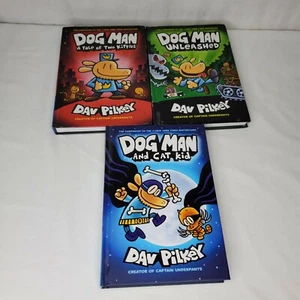 Dog Man Books Lot Of 3 Dav Pilkey Summer Reading Adventure Comedy Homeschool  - Bild 1 von 9