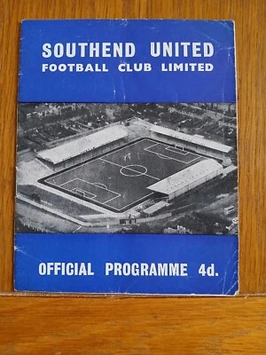 Southend United v Brentford.  16th March,  1964. Third Division. - Image 1 of 4