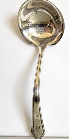 Towle Antique Sterling Silver Sauce Ladle Lion Signed Simple Design 6.25" L Cover