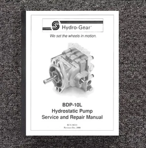 Service & Repair Manual Fits Hydro Gear BDP-10L Hydrostatic Pump Oct 2000 - Picture 1 of 14