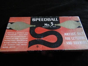 Vintage Calligraphy Set Speedball No 5 Ink Pen Nub Fountain Tools - Picture 1 of 10