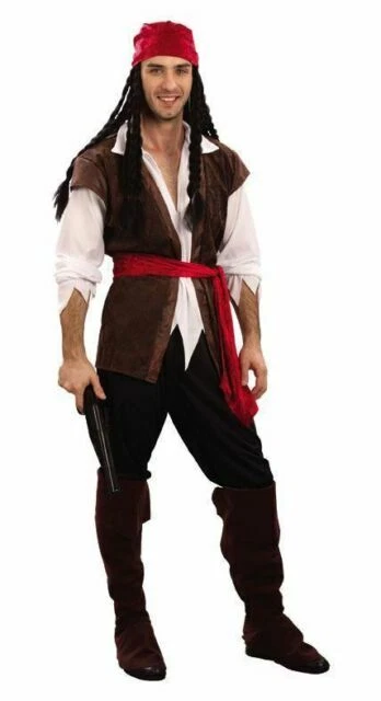 Mens Caribbean Pirate Captain Costume