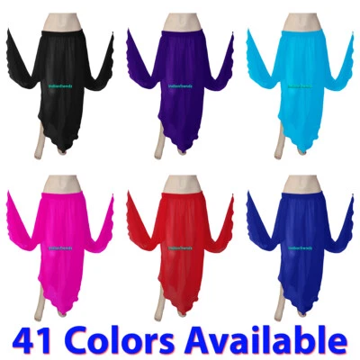 Chiffon 4 Petal Slits Skirts Belly Dance Costumes Tribal Tinkerbell Panel Pixie - Image 1 of 2