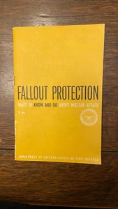1961 "KALTER KRIEG" Heft "FALLOUT PROTECTION" ~ Atomangriff ~ ABGEBILDET - Bild 1 von 6