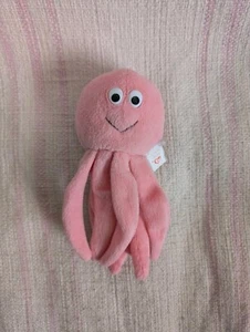 Ty Beanie Baby Inky The Octopus Plush Stuffed Animal Toy Bean Bag 1993 Pink - Picture 1 of 8