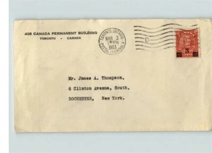KANADA Briefumschlag 1933, canc. Toronto, Kanada mit "3" Aufdruck auf Briefmarke - Bild 1 von 1