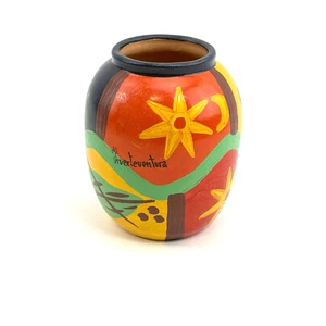 Fuerteventura Vase Keramik | Handbemalt Costa del Sol Spanien | Boho 15 cm - Picture 1 of 9