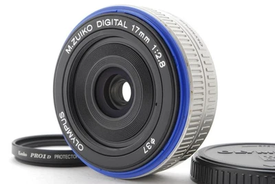 [Almost Unused] Olympus M.Zuiko DIGITAL 17mm F2.8 Pancake Lens Silver From JAPAN - Image 1 of 4