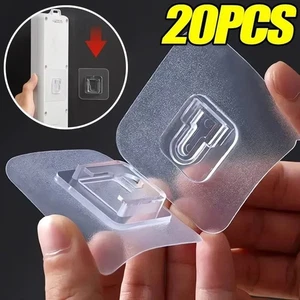 Double-Sided Adhesive Wall Hooks Transparent Strong Suction Cup Holders - Picture 1 of 12