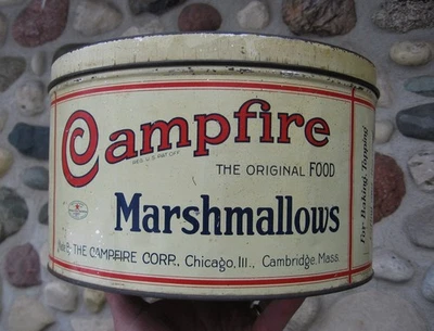 DE COLECCIÓN MALVAVISCOS DE FUEGO LATA Chicago IL Cambridge MA cabaña granja decoración Foto 1 de 4