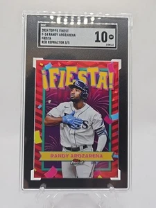 Randy Arozarena 2024 Topps Finest Fiesta Red Refractor /5 SGC 10 1:3354 Packs - Picture 1 of 3