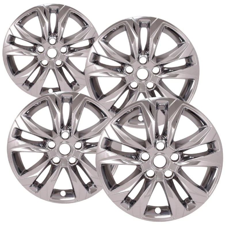 Set of 4 Chrome 17" Impostor Wheel Skins for 17-18 Hyundai Santa Fe Rim Covers - Image 1 of 4