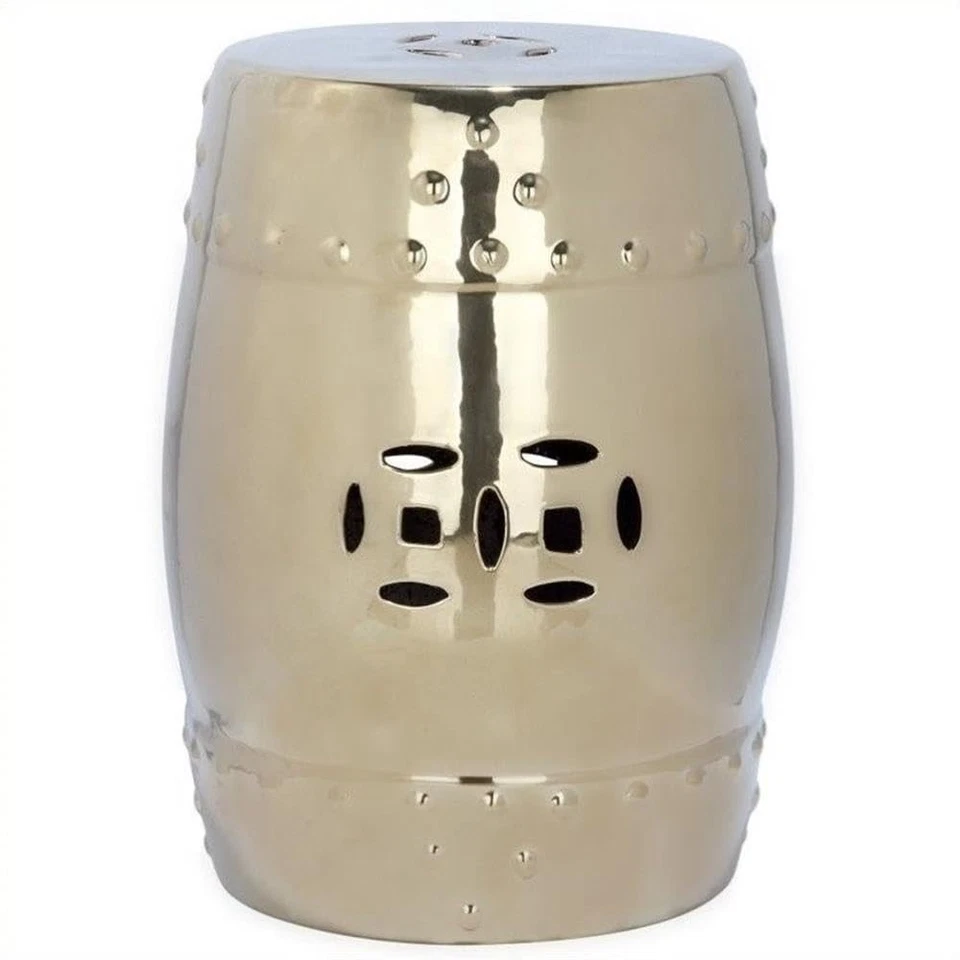 ACS4516D Modern Ming Ceramic Decorative Garden Stool, 0, Gold - Image 1 of 4